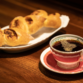 ベーコンエピとコーヒー